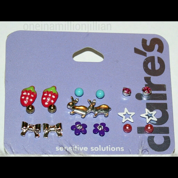 Claire's Other - 9 Pairs Pierced Earrings • Girls Kids Children